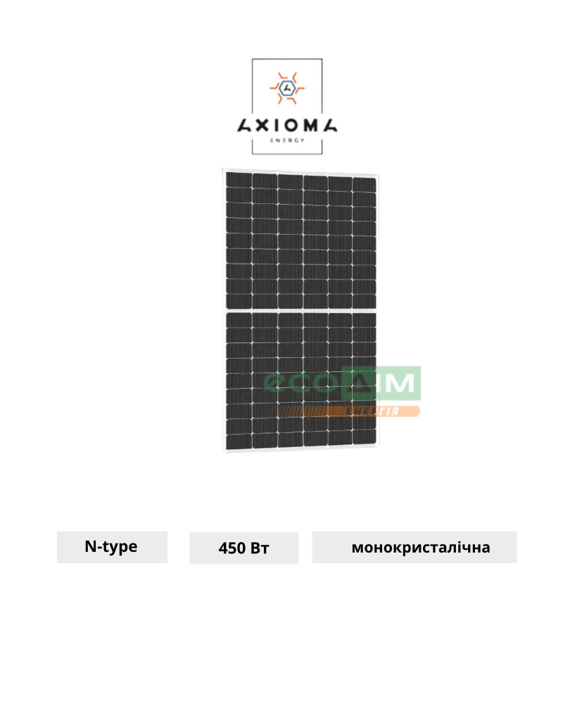 Сонячна панель AXIOMA Energy AXM108-M10-450N